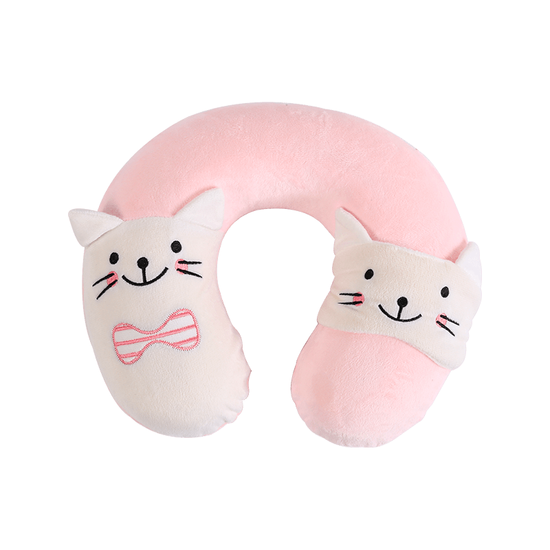 Cute kitty memory foam U-shaped pillow