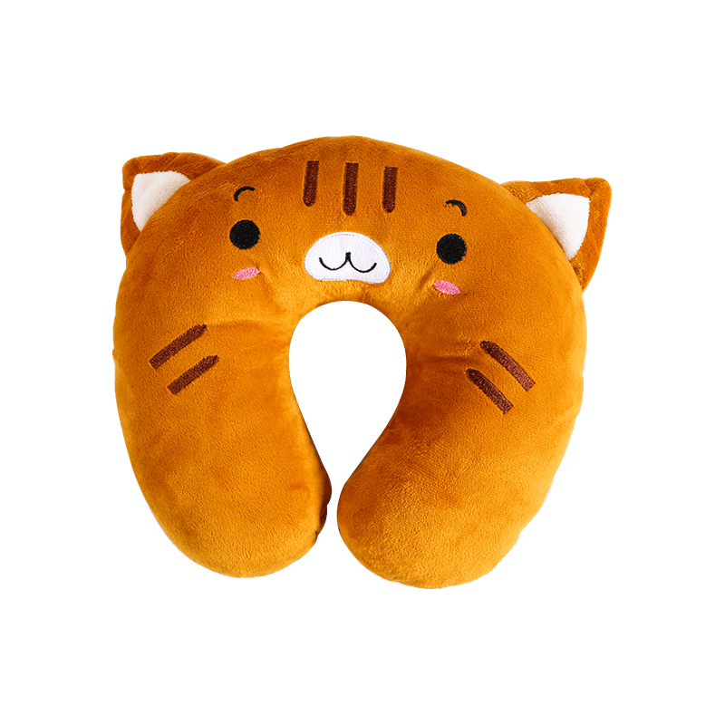 Cartoon shape plush U-shaped neck pillow