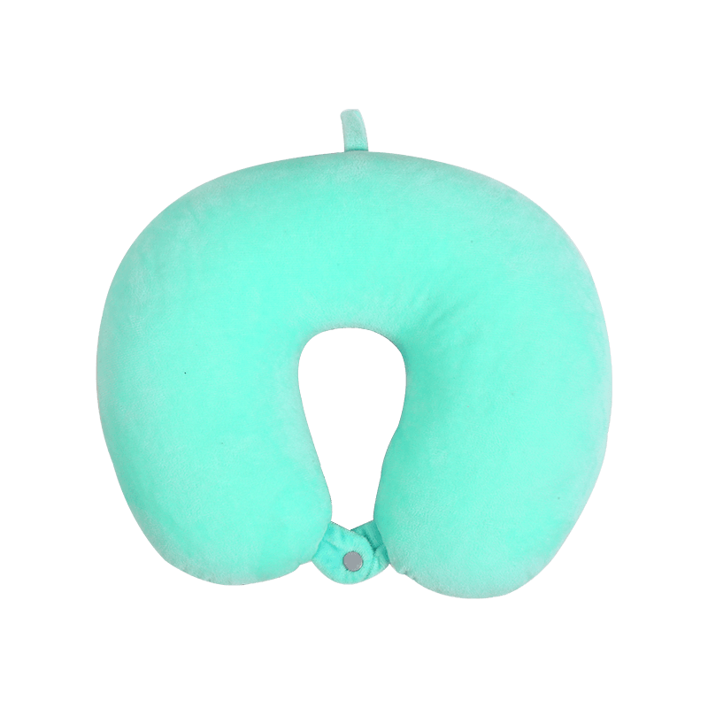 Green micro-bead U-shaped neck pillow
